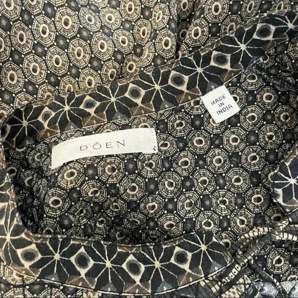 Doen Vista Silk Midi Dress Medallion Print Size S - Picture 8 of 9